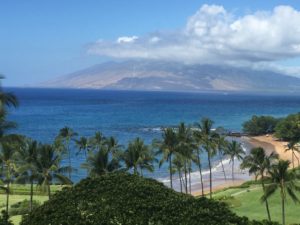 View from our hotel room in Maui