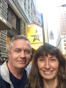 Todd and Oana excited to see Hamilton in Chicago