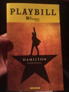 Hamilton Playbill