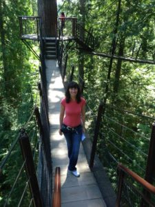 Oana at Capilano Suspension Bridge Park