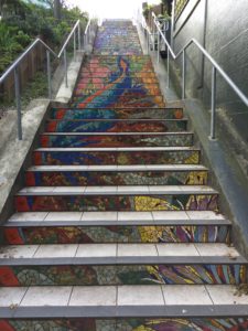 Hidden Garden Tiled Steps